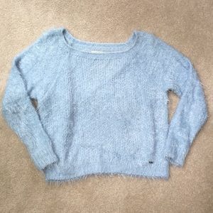 Hollister Light Blue Fuzzy Sweater